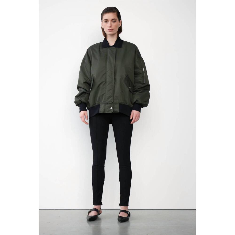 NEW WITHBLACK kally bomber jacket in grape leaf green